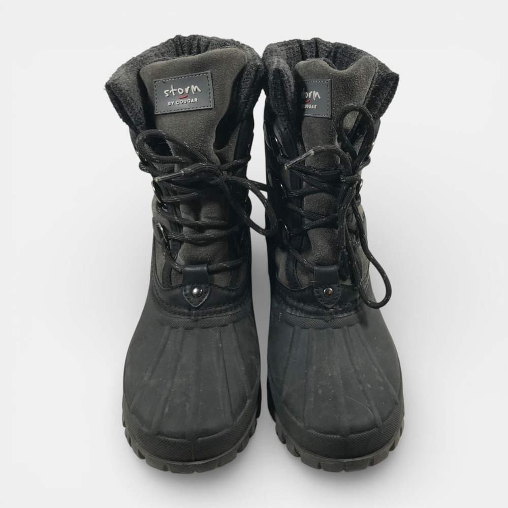 Storm by Cougar Claudia Womens Black Grey Waterproof Winter Snow Boots Size 8